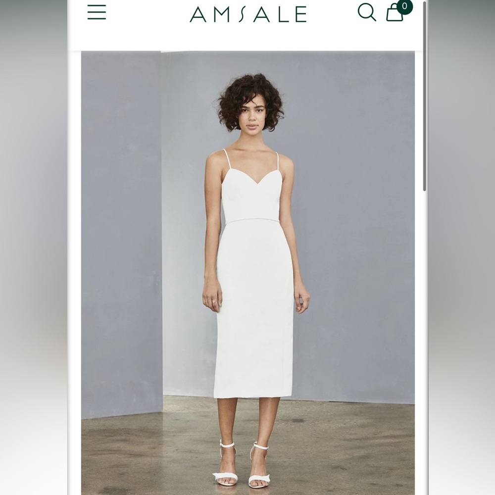 Amsale white dress